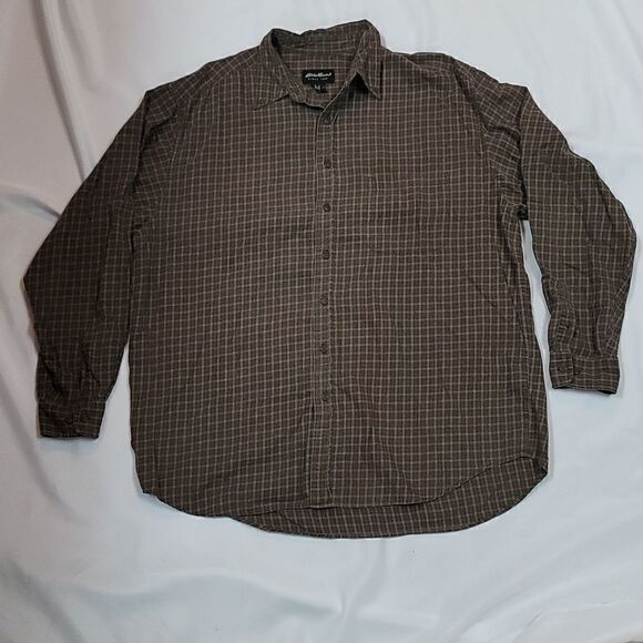 Men's Eddie Bauer Plaid Long Sleeve Button Down - Picture 1 of 8